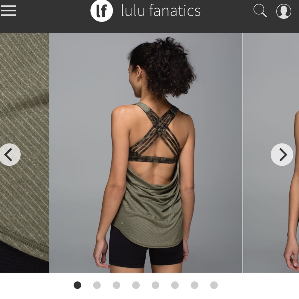 Dark grey lululemon tank top